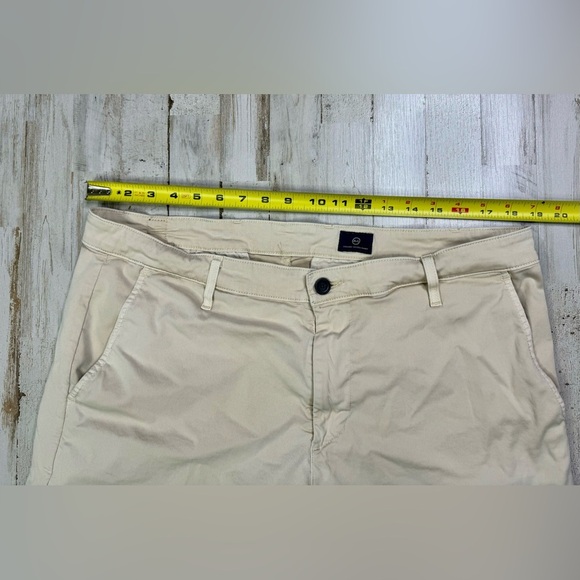 AG Adriano Goldschmied Men's Size 38R Trouser Shorts Cotton Cream - Picture 4 of 10